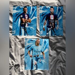 Blue and White Soccer Posters